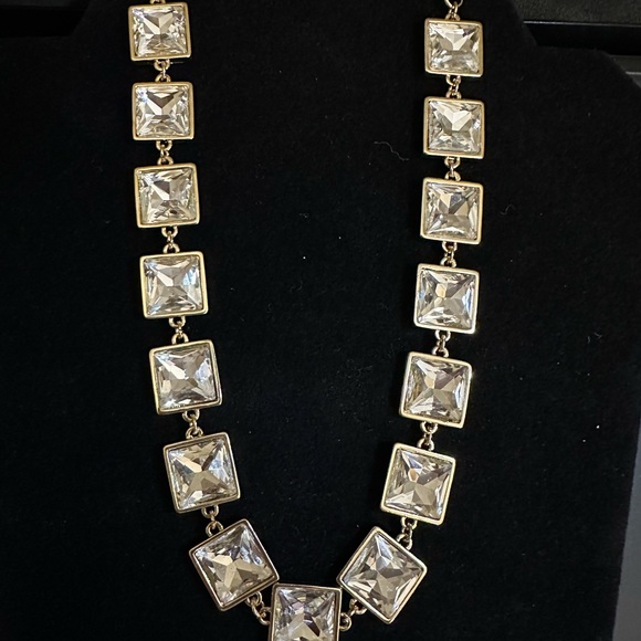 Alfani crystal square necklace - Picture 3 of 4